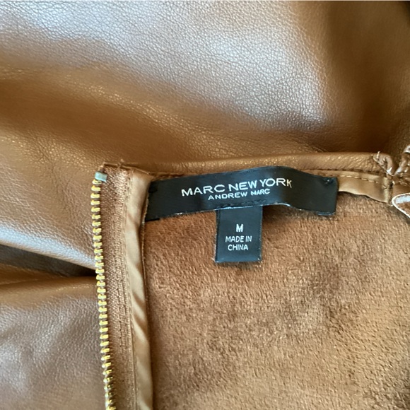 Marc New York Vegan Leather Top Size M - Picture 8 of 9